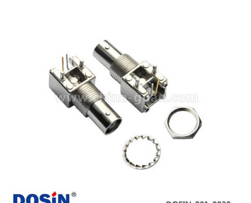 bnc射頻連接器50歐姆RF射頻同軸母頭鋅合金彎頭PCB板端