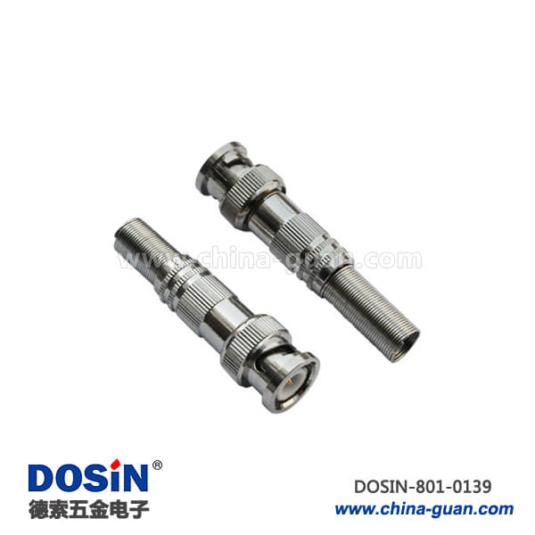 801-0139 bnc同軸電纜射頻連接器直式公頭鋅合金50歐姆