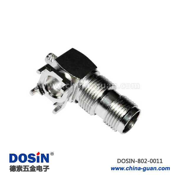 射頻pcb連接器同軸tnc彎式穿墻式母頭連接頭 射頻pcb連接器同軸tnc彎式穿墻式母頭連接頭