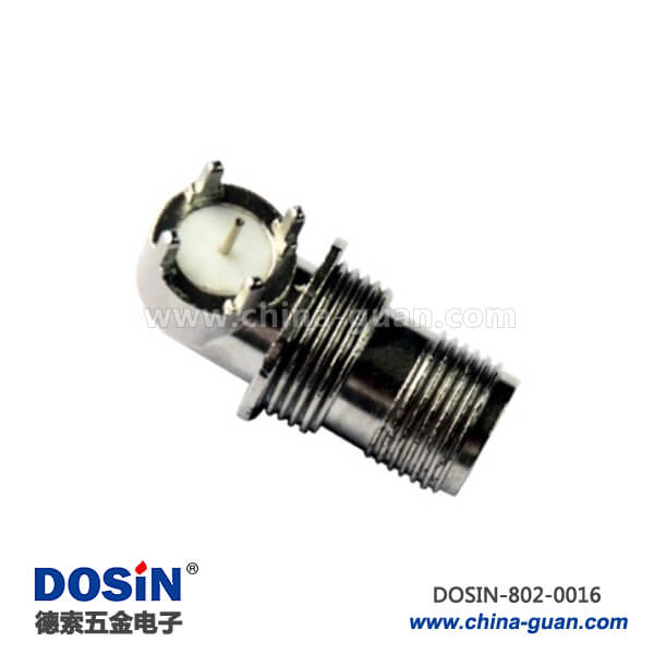 pcb 連接器板端插座圓形4腳彎式穿墻式tnc連接器 pcb 連接器板端插座圓形4腳彎式穿墻式tnc連接器