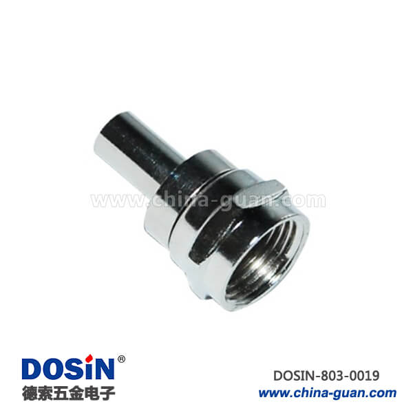 803-0019 公頭接線F型RF射頻同軸直式公頭連接器