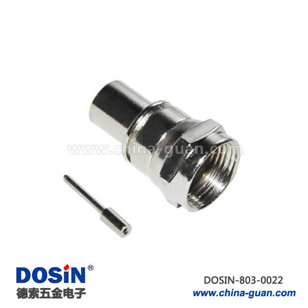 803-0022 連接器公頭F頭 RF射頻同軸 直式穿墻