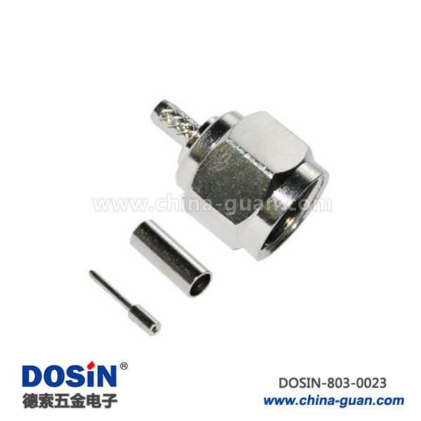 803-0023 公連接器類型F頭 壓接直式公頭 RF射頻同軸