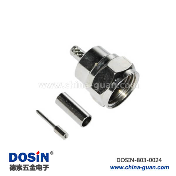 803-0024 f射頻連接器 RF同軸 直式壓接公頭接線