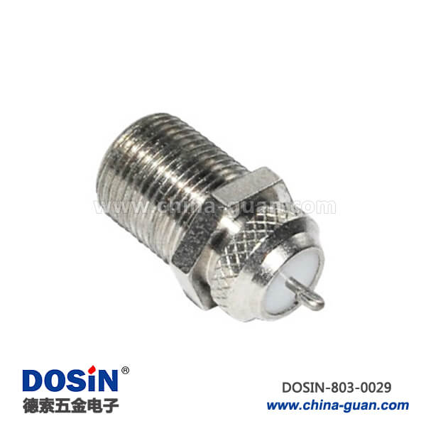 803-0029 f型同軸連接器75歐防水穿墻直式公頭RF射頻