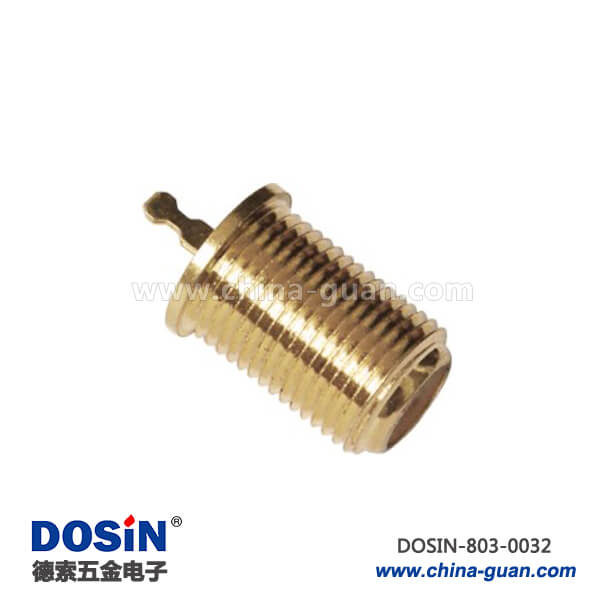 803-0032 f頭直通連接器 鍍金母頭 RF射頻同軸