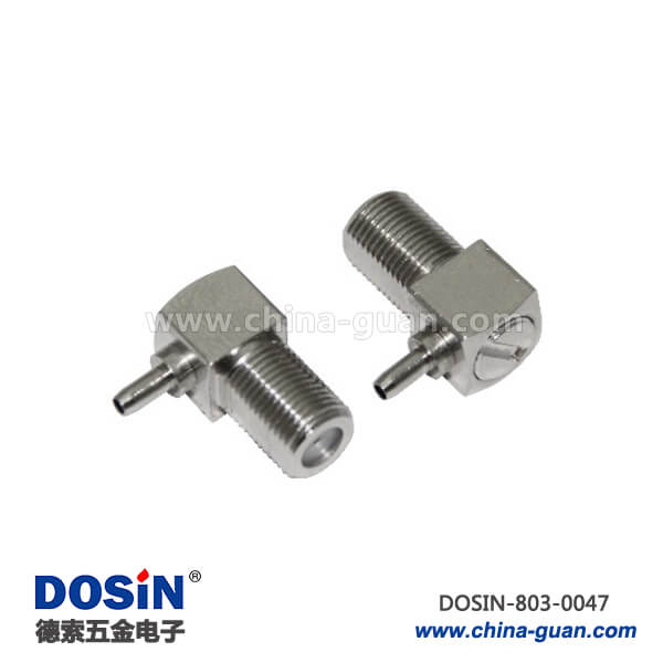 803-0047 彎式電連接器F頭射頻同軸壓接RF母頭接線