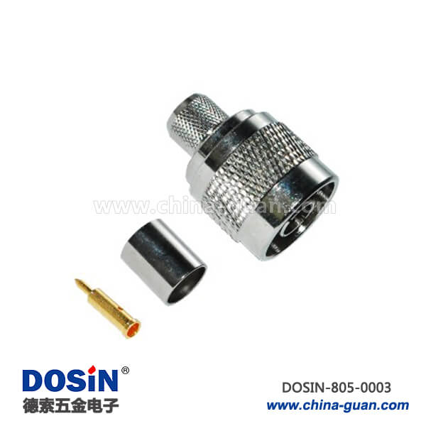 rg58電纜射頻同軸N型連接器直式公頭壓接式線纜 rg58電纜射頻同軸N型連接器直式公頭壓接式線纜