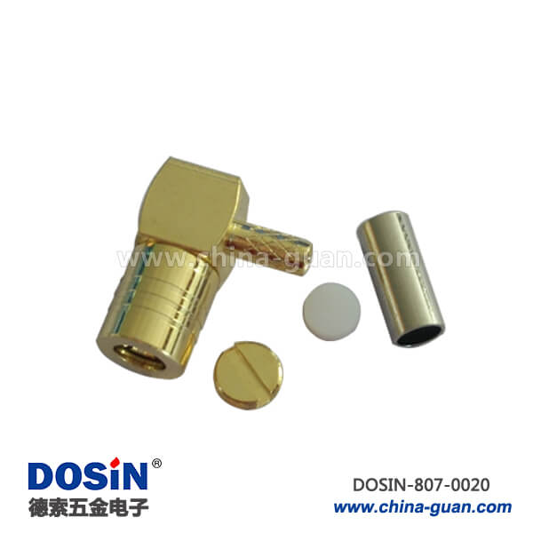 射頻同軸連接器smb彎式鍍金焊接同軸線纜RG174 射頻同軸連接器smb彎式鍍金焊接同軸線纜RG174