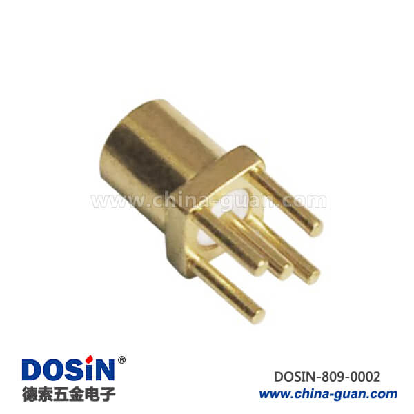 專業(yè)射頻同軸連接器直式母頭MCX4腳PCB板端插座 專業(yè)射頻同軸連接器直式母頭MCX4腳PCB板端插座