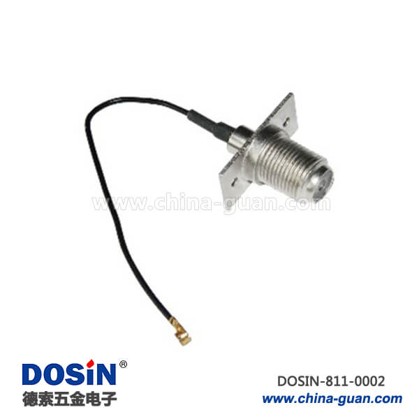 811-0002 法蘭兩孔f母頭射頻同軸跳線線材接ipex