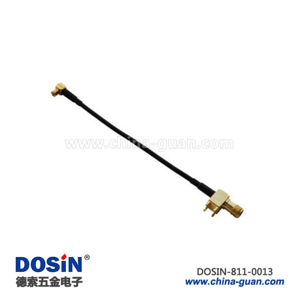 811-0013 sma彎插母頭射頻同軸線材接mcx