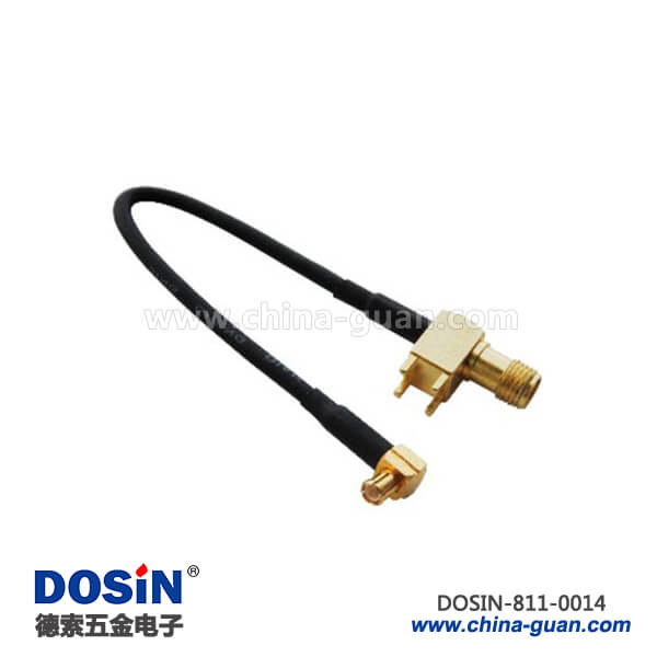 811-0014 sma頭rg58/179射頻同軸線材接mcx彎頭