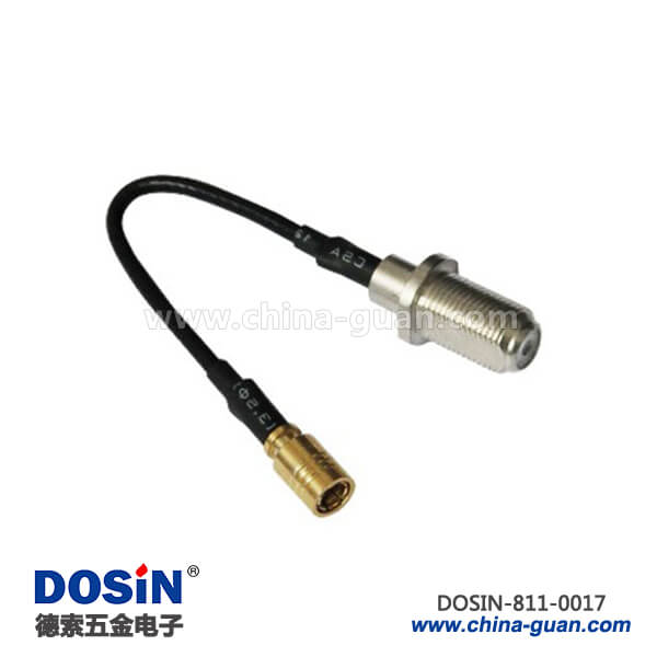 811-0017 f穿墻母頭rg174射頻同軸線材接smb公頭