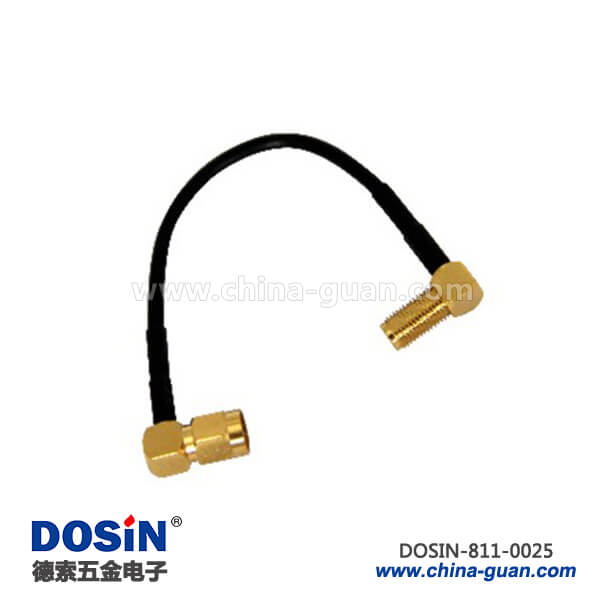 811-0025 sma型90度公頭射頻同軸線材接sma