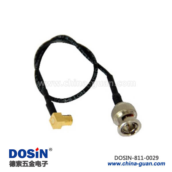 811-0029 bnc直公頭rg174射頻同軸線材接mcx彎頭