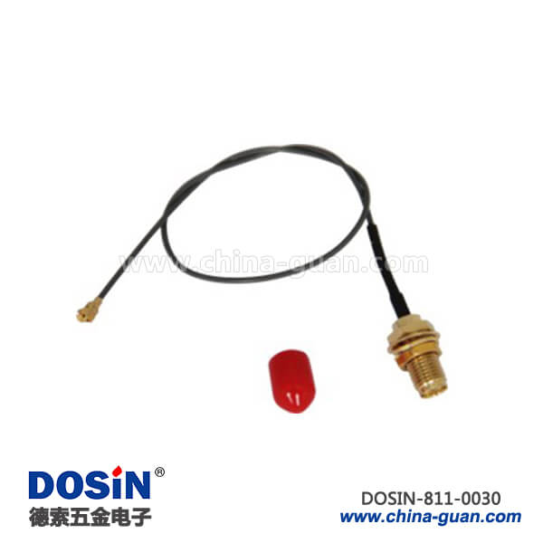 811-0030 sma頭穿墻防水射頻同軸線材接u.fl配件