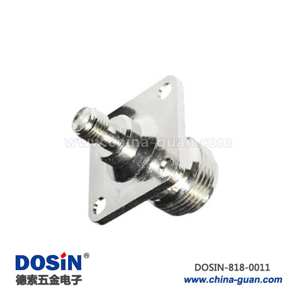 818-0011 n頭轉(zhuǎn)sma 4孔方形法蘭盤母頭轉(zhuǎn)母頭