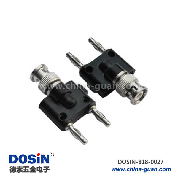 818-0027 音頻轉接頭BNC公頭轉Banana母頭