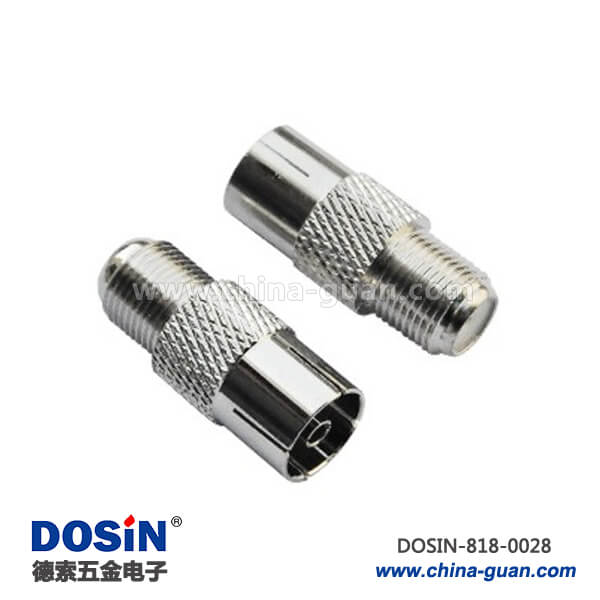 818-0028 電視線(xiàn) f頭母頭轉(zhuǎn)PAL母頭直式轉(zhuǎn)接頭