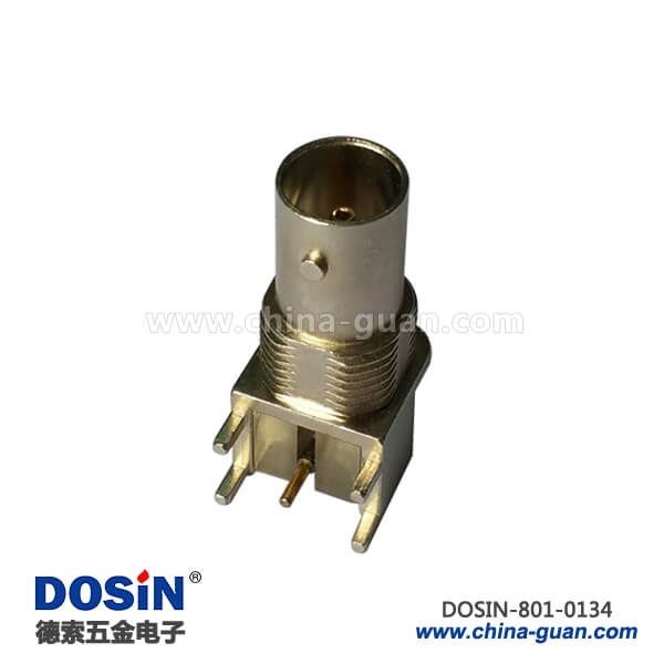 bnc插板PCB板端連接器彎式母頭 bnc插板PCB板端連接器彎式母頭