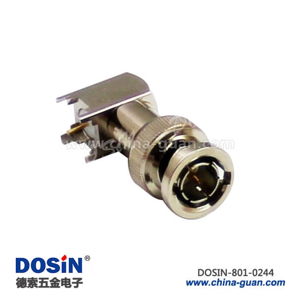 801-0244 bnc接頭母頭彎式PCB板端射頻同軸連接器