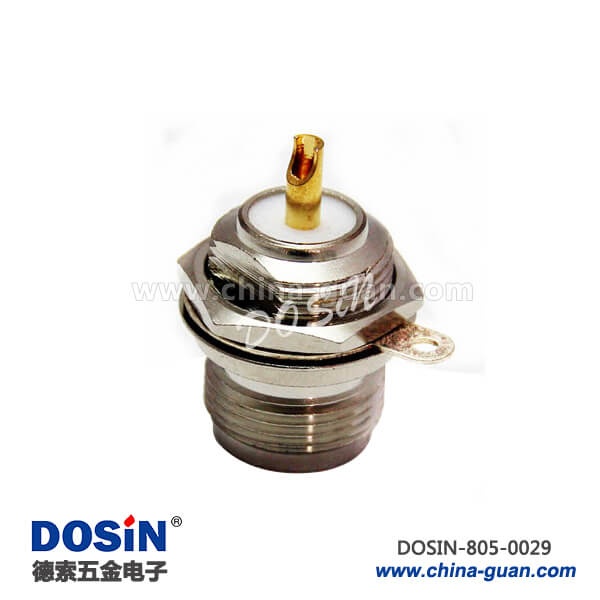 805-0029 n型母頭焊線式直式穿墻射頻同軸連接器