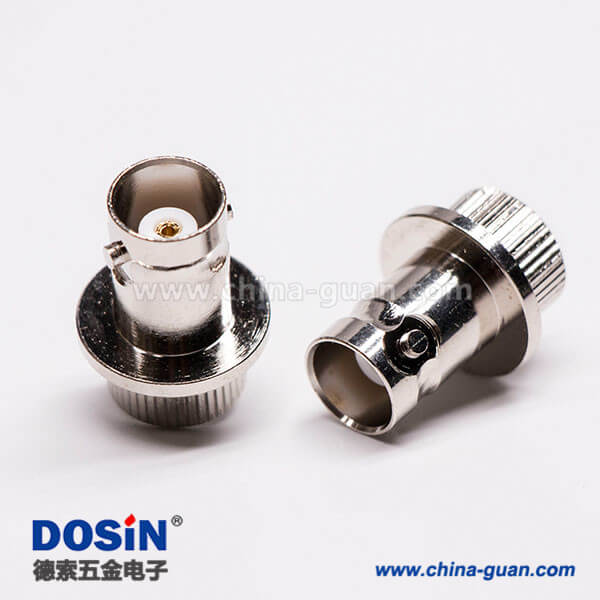 DOSIN-801-0428 BNC母接頭直式帶直紋滾花面板安裝連接器