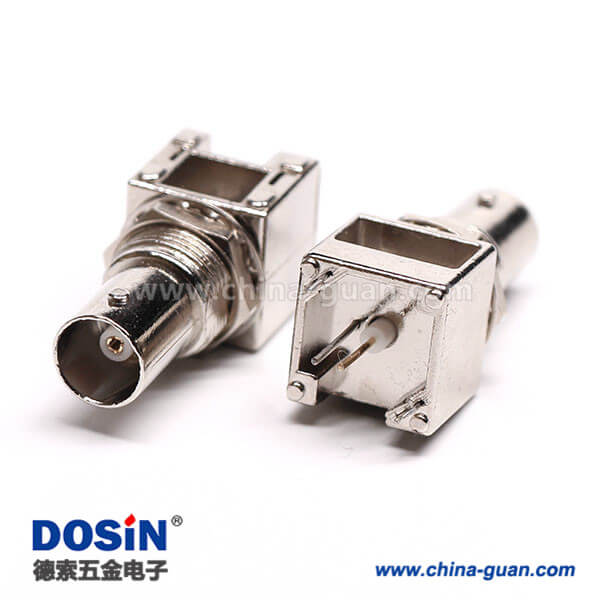 DOSIN-801-0468-5 BNC直式射頻同軸75歐鍍鎳面板安裝連接器