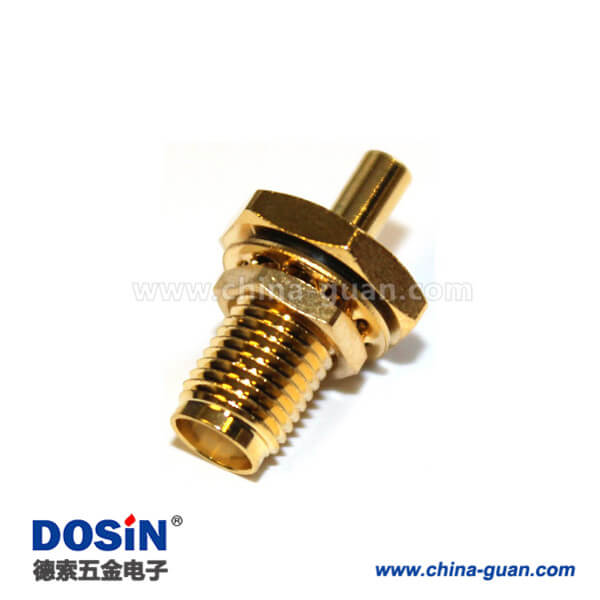 DOSIN-806-1006 sma直式穿墻焊接母頭防水同軸連接器線纜UT085