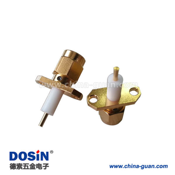 DOSIN-806-1021 SMA 2孔法蘭直式公頭延伸式SMA連接器