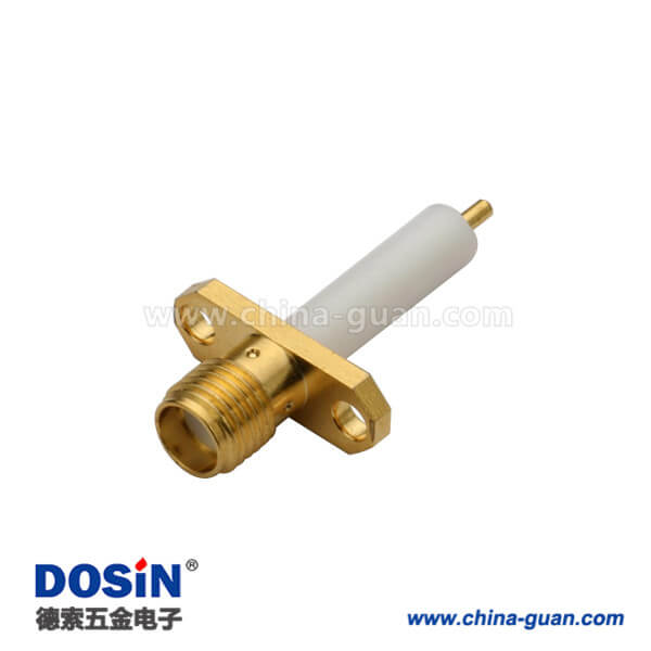 DOSIN-806-1025 SMA 同軸射頻連接器2孔法蘭直式母頭