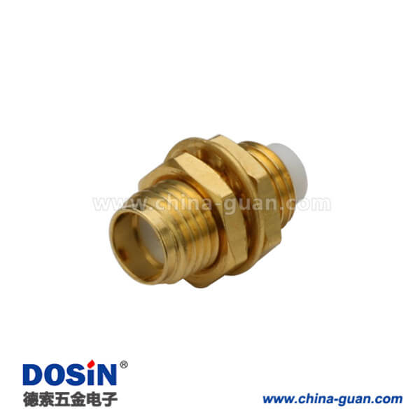 DOSIN-806-1051 SMA穿墻連接器面板安裝有線電視線直通頭母頭射頻同軸