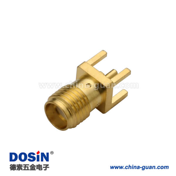 DOSIN-806-1067 SMA接頭直式穿孔鍍金母頭插座50歐姆面板安裝