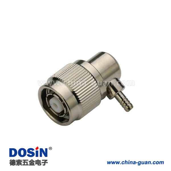 DOSIN-802-1017 tnc接頭公頭壓接彎式射頻同軸rf接線rg316