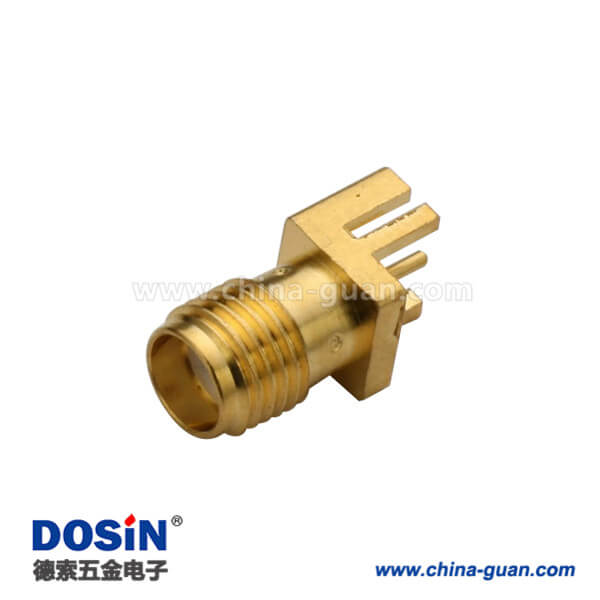 DOSIN-806-1072 SMA母頭直式接1.60mm電路板連接器PCB邊緣表貼鍍金
