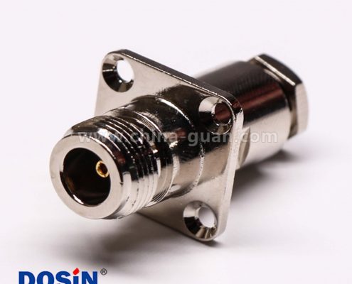 11 N型母頭直式四孔法蘭螺母鎖緊接式接線