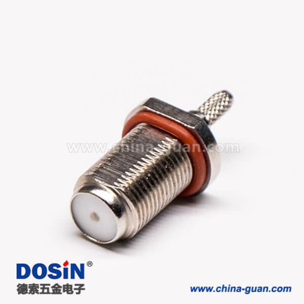 12 英制f母頭直式防水接線RG316壓接式