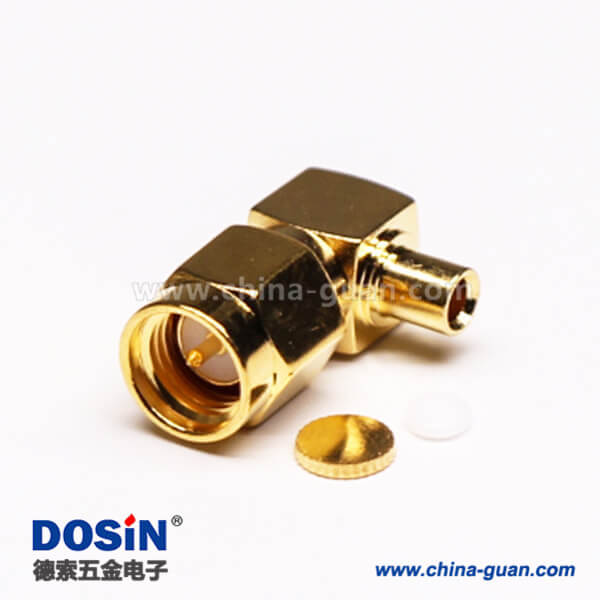 14 SMA公頭射頻線90度鍍金焊接同軸線纜