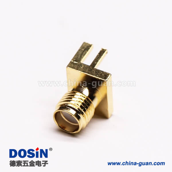 26 SMA型直式母頭接PCB板邊緣卡板式