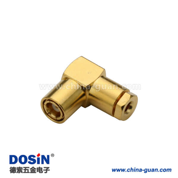 626-0217 smb彎式螺母鎖緊連接器公頭接線RG178