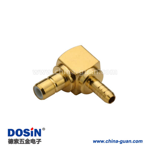 626-0219 smb連接器母頭有線電視連接頭彎式壓接式線纜RG316