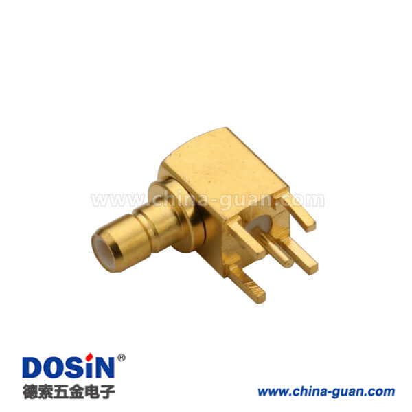 626-0237 smb彎插鍍金母頭接pcb板電子連接器