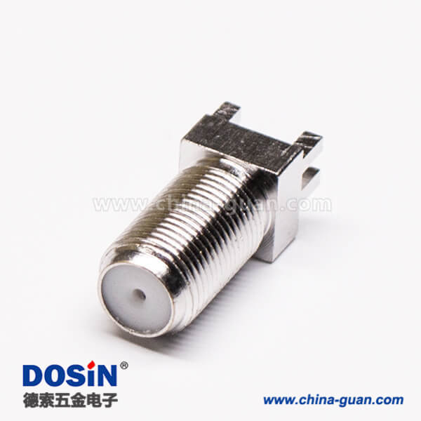 9 f型帶牙快速接頭母頭直式卡板接PCB