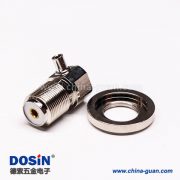 10 uhf彎式接頭母頭前鎖板端穿墻UHF-SL16-KW33