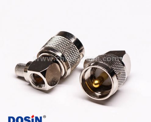 11-2 uhf射頻同軸連接器UHF-C-JW-5公頭彎式壓接線端