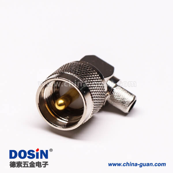 uhf射頻同軸連接器UHF-C-JW-5公頭彎式壓接線端