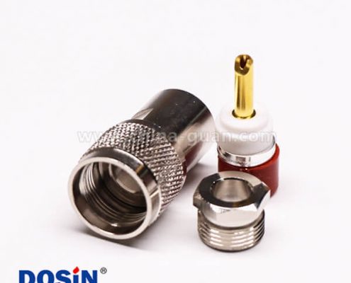 12-2 同軸電纜UHF接頭公頭直式金針螺母鎖緊