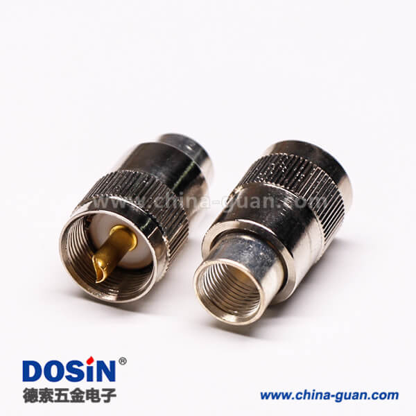 14-2 uhf公頭同軸線纜螺母鎖緊帶滾花紋