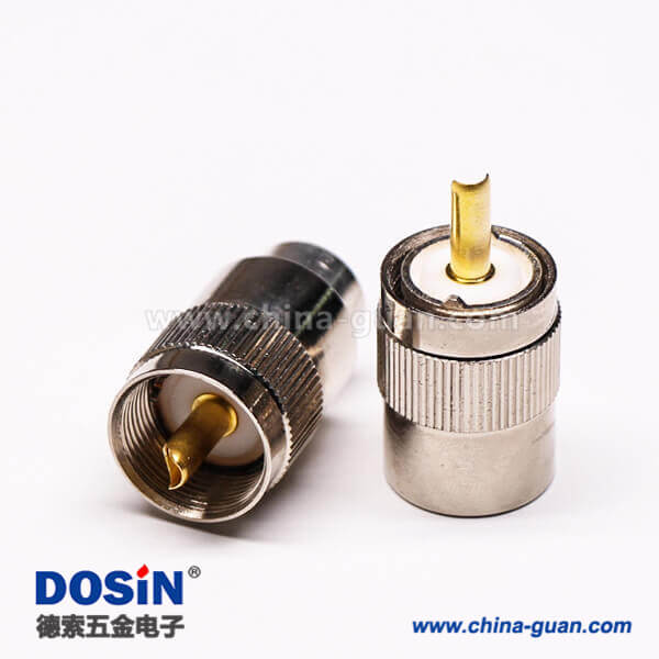 14-3 uhf公頭同軸線纜螺母鎖緊帶滾花紋